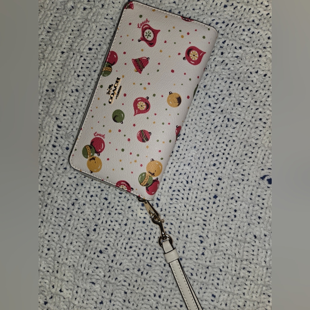 Coach Multicolor Ornament Print Zip Wallet